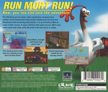 Mort the Chicken (US) box cover back